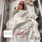 Baby Girl in White - Hospital Set (Cotton White Blanket + White Overall + Headpiece)